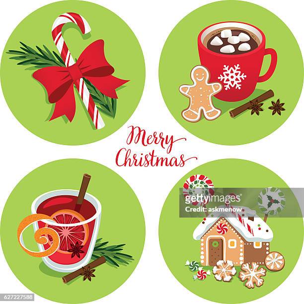 weihnachten-leckereien - hot chocolate band stock-grafiken, -clipart, -cartoons und -symbole