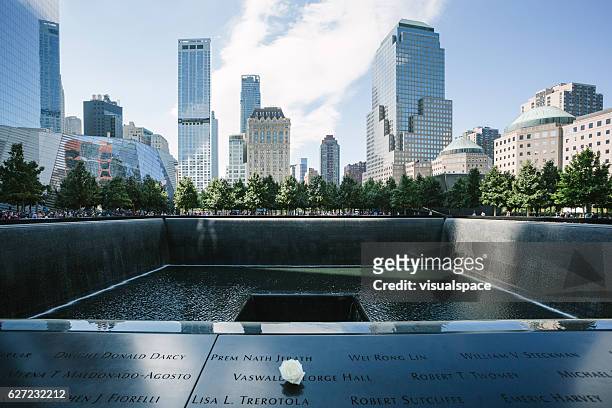 9-11 memorial a new york - ninth foto e immagini stock