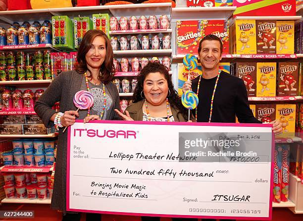 Executive Director and Co-Founder of Lollipop Theater Evelyn Iocolano and CEO of IT'S SUGAR Jeff Rubin present organization supported and Disney...