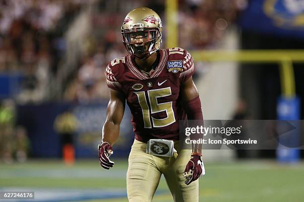 Florida State Seminoles wide receiver Travis Rudolph during the NCAA football game between the Mississippi Rebels and the Florida State Seminoles at...