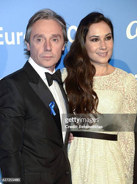 Israel Bayon and Cristina Sainz attend the Air Europa 30th Anniversary Event at Palafox Cinema on December 2, 2016 in Madrid, Spain.