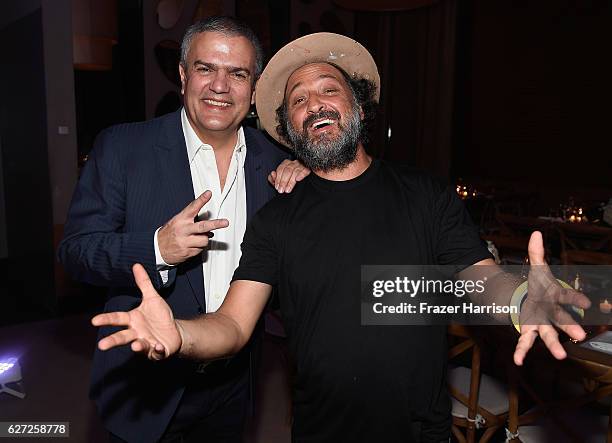 Hublot Ricardo Guadalupe and artist Mr. Brainwash attend Hublot Collectors Dinner Co-Hosted By Philippe Starck at Bianca at Delano on December 2,...