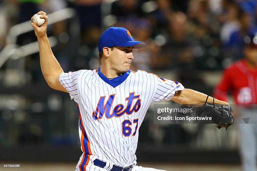 Mess Pitcher New York Mets relief pitcher Seth Lugo pitches during the first... News ...