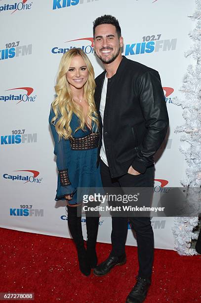 Personalities Amanda Stanton and Josh Murray attend 102.7 KIIS FM's Jingle Ball 2016 at Staples Center on December 2, 2016 in Los Angeles, California.