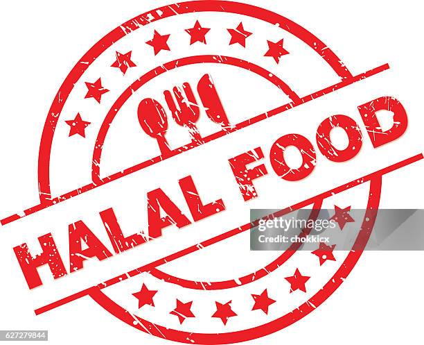 halal food - halal stock illustrations