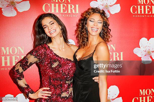Model Shermine Shahrivar and Lilly Becker attend the Mon Cheri Barbara Tag at Postpalast on December 2, 2016 in Munich, Germany.