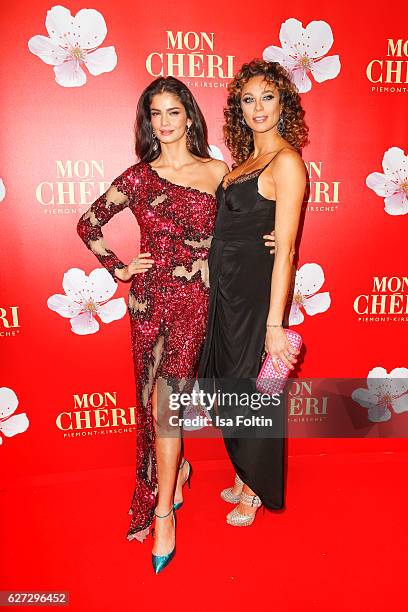 Model Shermine Shahrivar and Lilly Becker attend the Mon Cheri Barbara Tag at Postpalast on December 2, 2016 in Munich, Germany.