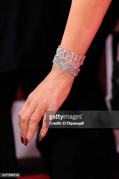Mariah Carey, bracelet detail, attends the 2016 VH1 Divas Holiday: Unsilent Night at Kings Theatre on December 2, 2016 in the Brooklyn borough of New...