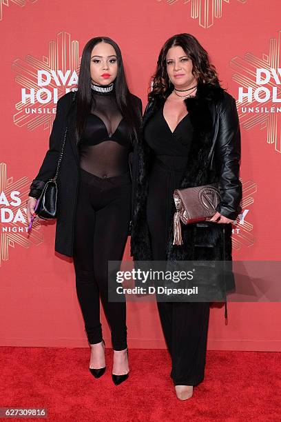 Karen Gravano and daughter Karina Seabrook attend the 2016 VH1 Divas Holiday: Unsilent Night at Kings Theatre on December 2, 2016 in the Brooklyn...