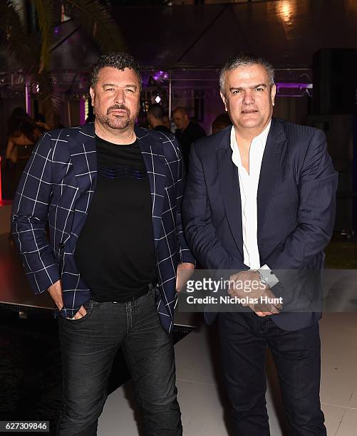 Rick De La Croix and CEO, Hublot Ricardo Guadalupe attend the Hublot after party on December 2, 2016 in Miami Beach, Florida.