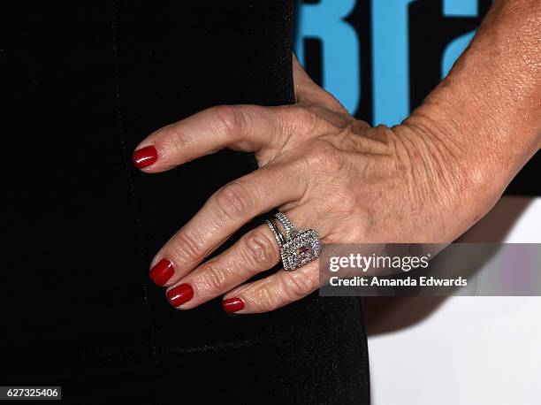 Television personality Kyle Richards, ring detail, arrives at the premiere party for Bravo Networks' "Real Housewives Of Beverly Hills" Season 7 at...