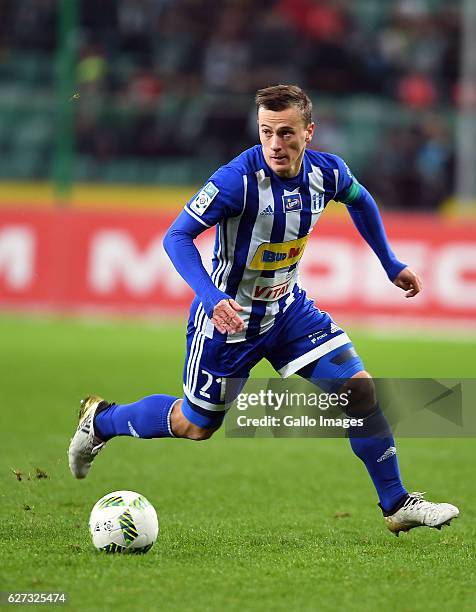 Maksymilian Rogalski of Wisla Plock in action during the LOTTO Extraklasa match between Legia Warszawa and Wisla Plock on December 02, 2016 at the...