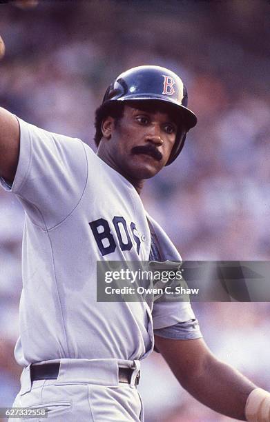 Jim Rice of the Boston Red Sox circa 1983 prepares to bat against the Baltimore Orioles at Memorial Stadium in Baltimore, maryland.