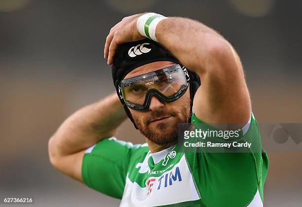 Galway , Ireland - 3 December 2016; Ian McKinley of Treviso puts on his protective goggles during the Guinness PRO12 Round 10 match between Connacht...