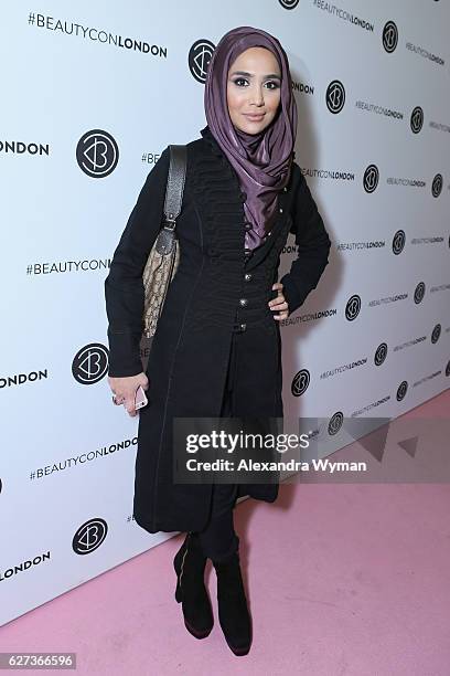 Amena attends Beautycon Festival London 2016 at Olympia, London on December 3, 2016 in London, England.