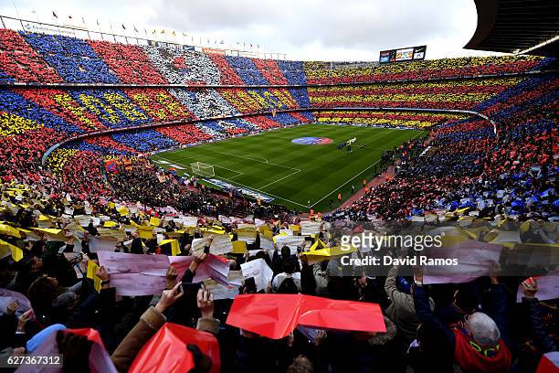 General view of the stadium prior to the La Liga match between FC Barcelona and Real Madrid CF at Camp Nou on December 3, 2016 in Barcelona, Spain.