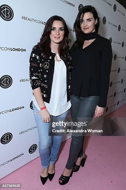 Nicola Haste and Sam Chapman AKA Pixiwoo attend Beautycon Festival London 2016 at Olympia, London on December 3, 2016 in London, England.