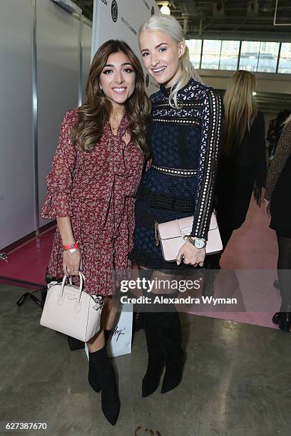 InTheFrow and Amelia Liana attend Beautycon Festival London 2016 at Olympia, London on December 3, 2016 in London, England.