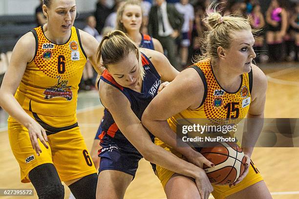 Ganna Zarytska of the Astana Tigers in action during Eastern European Womens Basketball League Group B game between Astana Tigers and Basket Gdynia...