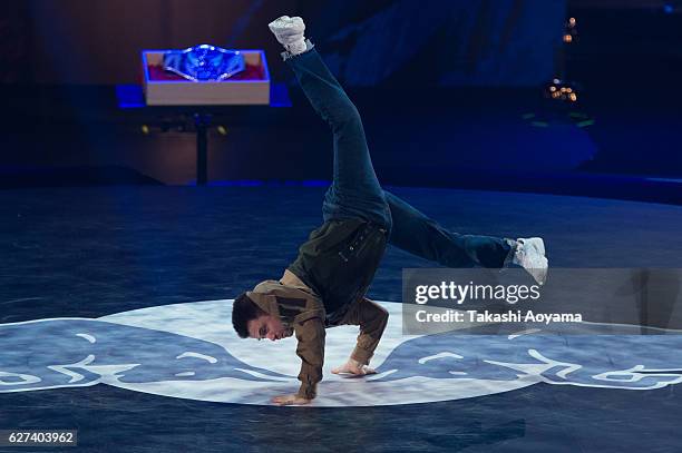 Bruce Almighty of Portugal competes against Hong 10 of South Korea during the Red Bull BC One World Final Japan 2016 at the Aichi Prefectural...