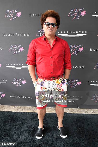 Artist Romero Britto attends Hublot x Black Jaguar White Tiger Foundation Brunch at Bagatelle Restaurant on December 3, 2016 in Miami Beach, Florida.