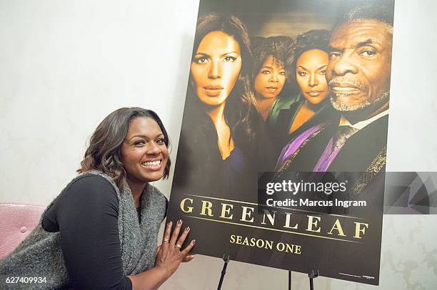 Singer Deborah Joy Winans attends Lionsgate 'Greenleaf' DVD celebration at Gocha Salon on December 3, 2016 in Atlanta, Georgia.