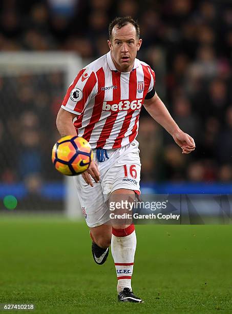 Charlie Adam of Stoke City during the Premier League match between Stoke City and Burnley at Bet365 Stadium on December 3, 2016 in Stoke on Trent,...