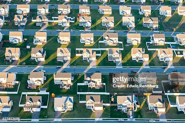 ticky tack - aerial view house stock pictures, royalty-free photos & images