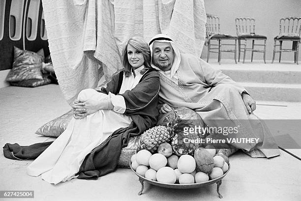 Actor Bernard Blier and Catherine Alric in Petrole, Petrole