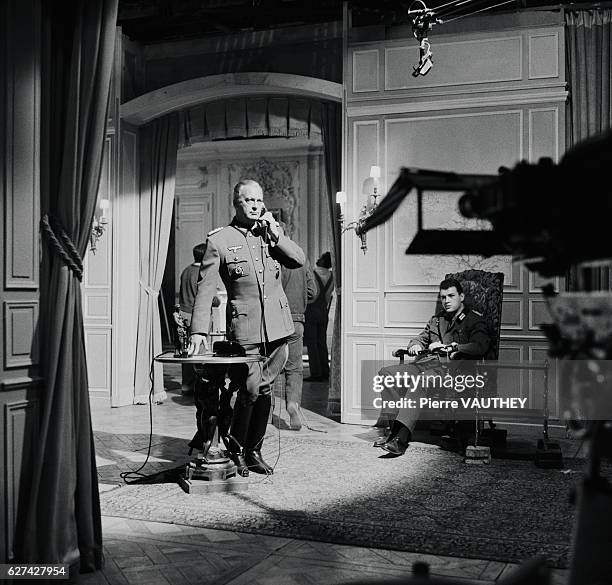 German actor Curd Jurgens films a scene from the 1962 American film, The Longest Day. The classic World War II movie was filmed by three directors:...