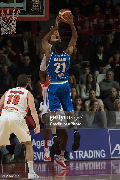 Tremmell Darden in action during the Italy Lega Basket of Serie A, match between Openjobmetis VARESE vs Red October Cantù, Italy on 3 December 2016...