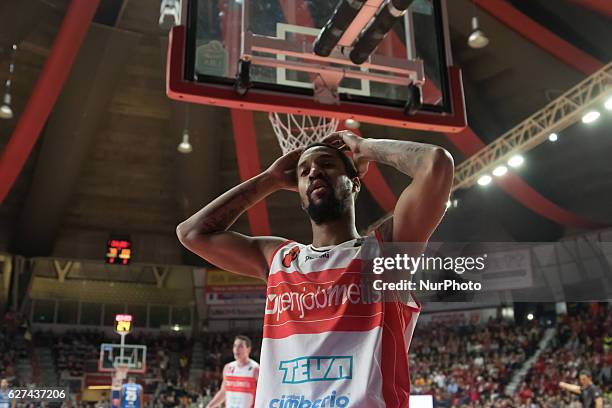 Of Openjobmetis in action during the Italy Lega Basket of Serie A, match between Openjobmetis VARESE vs Red October Cantù, Italy on 3 December 2016...