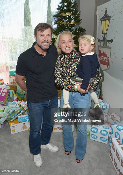 Actor Grant Show, actress Katherine LaNasa and daughter Eloise McCue Show attend 6th Annual Santa's Secret Workshop benefitting L.A. Family Housing...