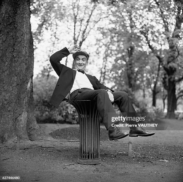 Actor Louis de Funes in a Park