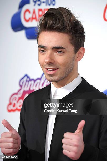 Nathan Sykes attends Capital's Jingle Bell Ball with Coca-Cola at the 02 Arena on December 3, 2016 in London, United Kingdom.