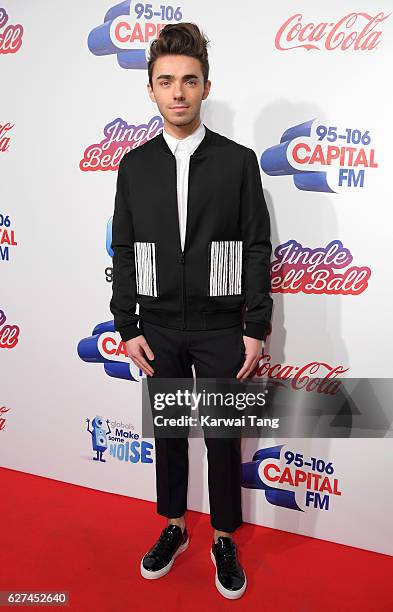 Nathan Sykes attends Capital's Jingle Bell Ball with Coca-Cola at the 02 Arena on December 3, 2016 in London, United Kingdom.