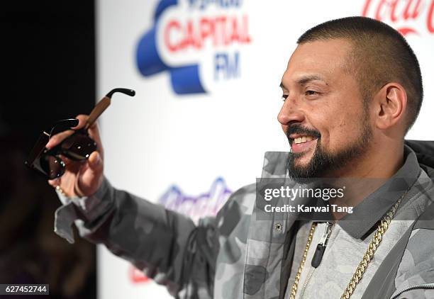 Sean Paul attends Capital's Jingle Bell Ball with Coca-Cola at the 02 Arena on December 3, 2016 in London, United Kingdom.
