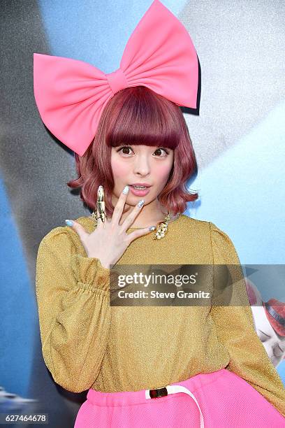 Model Kyary Pamyu Pamyu attends the premiere Of Universal Pictures' "Sing" on December 3, 2016 in Los Angeles, California.
