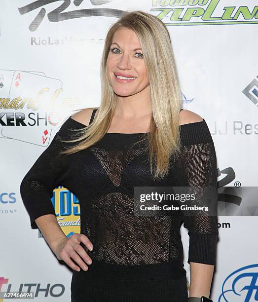 Professional wrestling personality Alicia Webb the All in for CP celebrity charity poker event at the Rio Hotel & Casino benefiting the One Step...