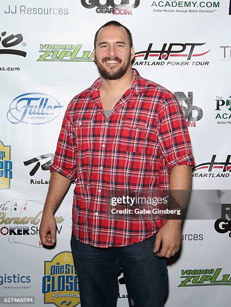 Actor/stuntman Erik Aude attends the All in for CP celebrity charity poker event at the Rio Hotel & Casino benefiting the One Step Closer...