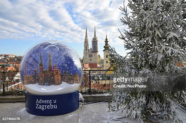 Daily life in Zagreb,Croatia on 3 Dec 2016 during Advent Time and Christmas market in capital of Croatia. During the time of Advent, Zagreb offers a...