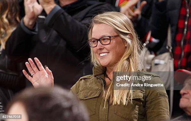 Local LPGA Tour profession golfer Brooke Henderson is introduced during an NHL game between the Ottawa Senators and the Florida Panthers at Canadian...