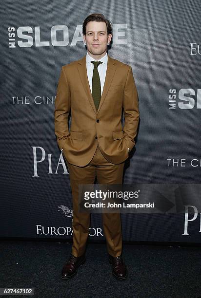 Jake Lacy attends Cinema Society "Miss Sloane" screening at SAG-AFTRA Foundation Robin Williams Center on December 3, 2016 in New York City.
