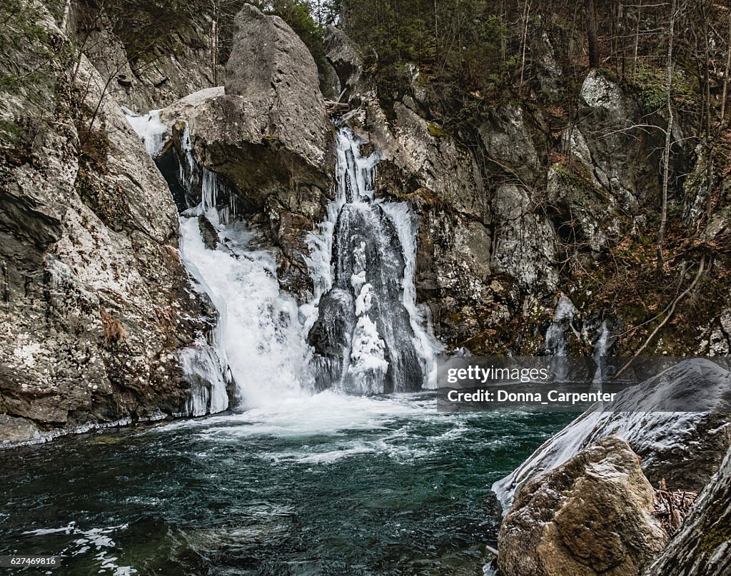 Frozen Waterfall-Bash Bish Falls, view 2