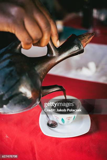 coffee time in addis ababa - ethiopian coffee ceremony stock pictures, royalty-free photos & images