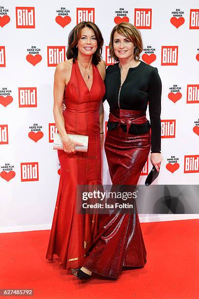 German actress sisters Gerit Kling and Anja Kling attend the Ein Herz Fuer Kinder gala on December 3, 2016 in Berlin, Germany.