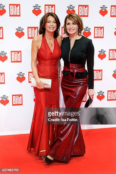 German actress sisters Gerit Kling and Anja Kling attend the Ein Herz Fuer Kinder gala on December 3, 2016 in Berlin, Germany.