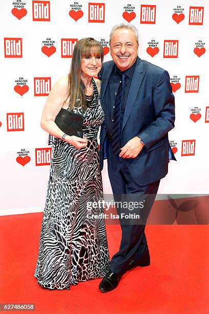 German actor Wolfgang Stumph and his wife Christine Stumph attend the Ein Herz Fuer Kinder gala on December 3, 2016 in Berlin, Germany.