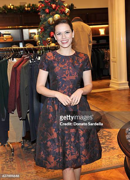 Actress Bethany Joy Lenz attends Brooks Brothers holiday celebration with St. Jude Children's Research Hospital on December 3, 2016 in Beverly Hills,...