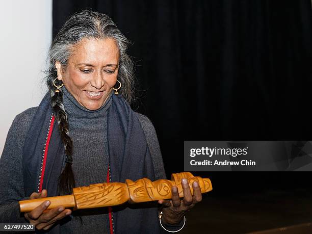 Indo-Canadian director Deepa Mehta receives the Trailblazer Award during Day 4 of the 16th Annual Whistler Film Festival in Whistler Village on...